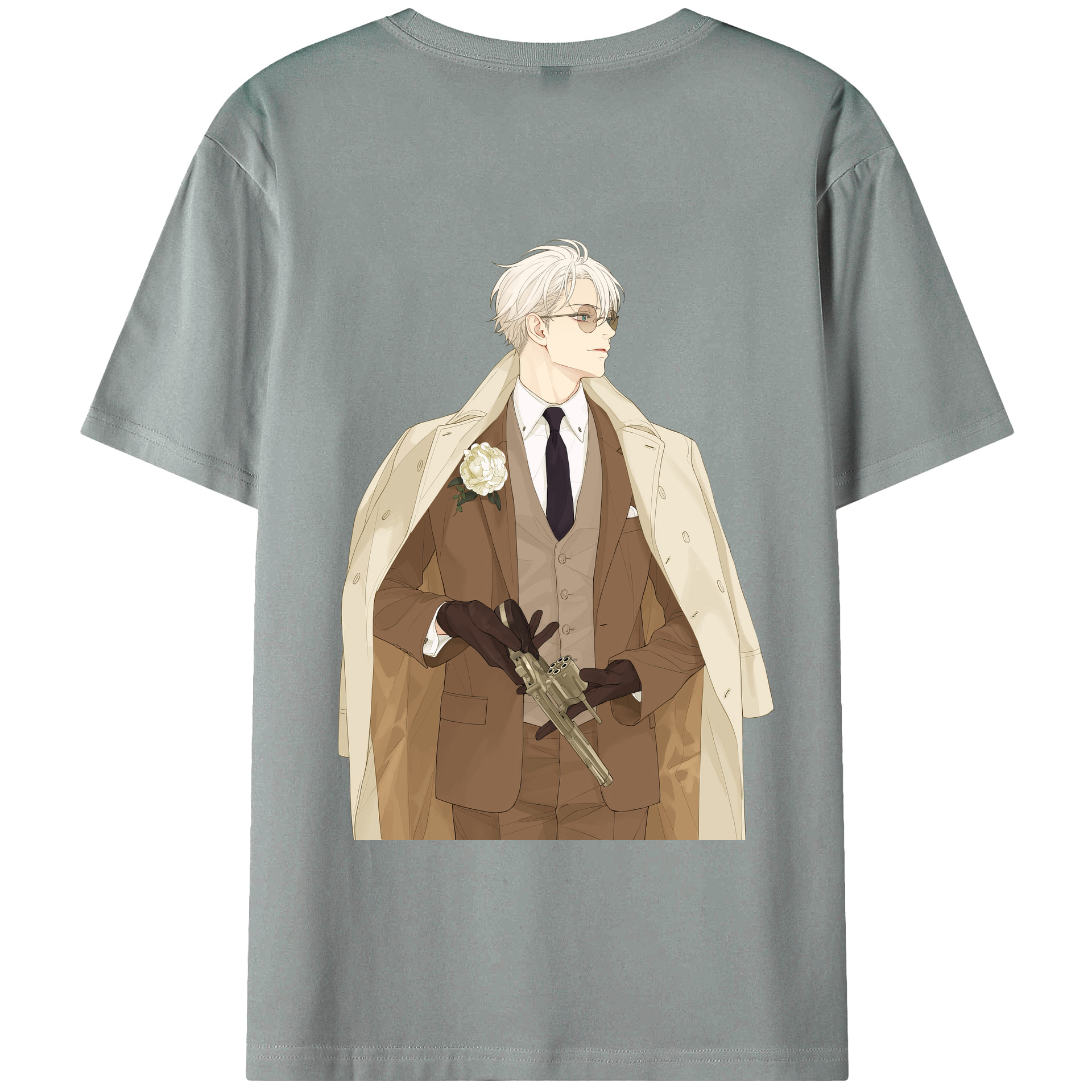 （画像用） 呪術廻戦 Jujutsu Kaisen 綿100％ メンズ半袖Tシャツ（バックプリント） 通気性